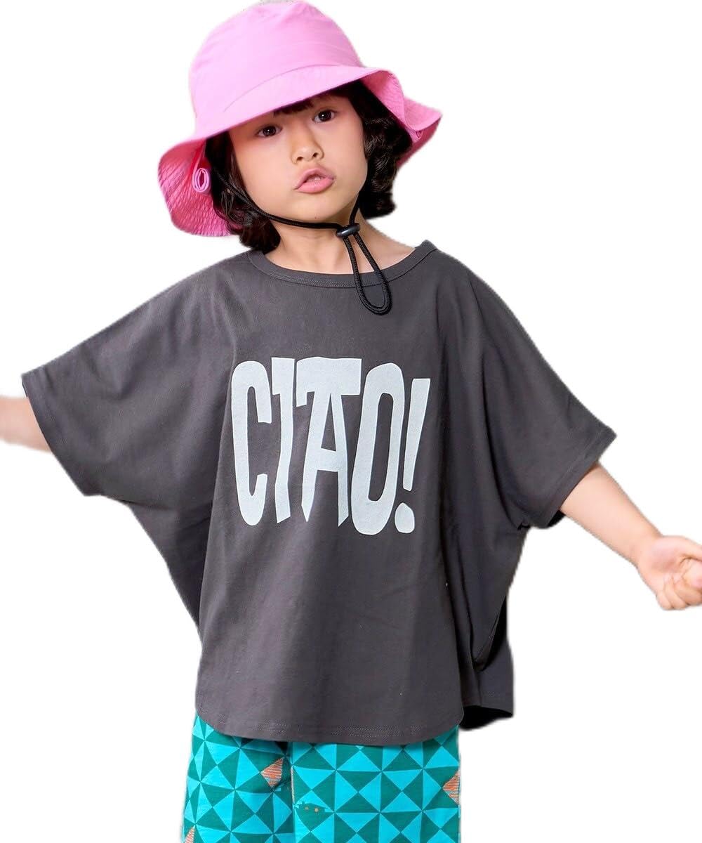 마키즈 돌먼 반팔 프린트 티셔츠 B70 차콜 100
