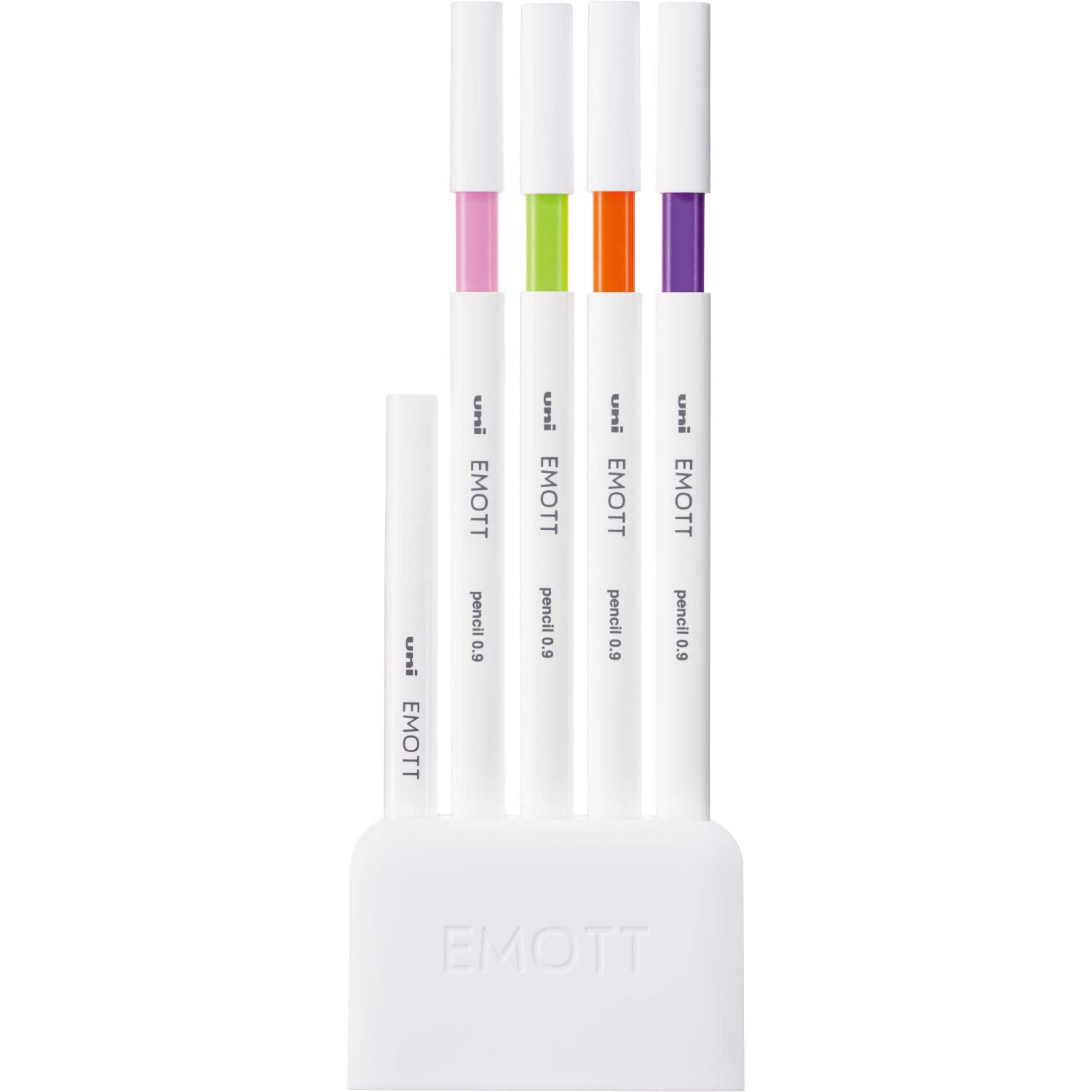 미쓰비시 연필 에모트 컬러 샤프 0.9mm No.2 TROPICAL COLOR 4색 세트 이미지 2