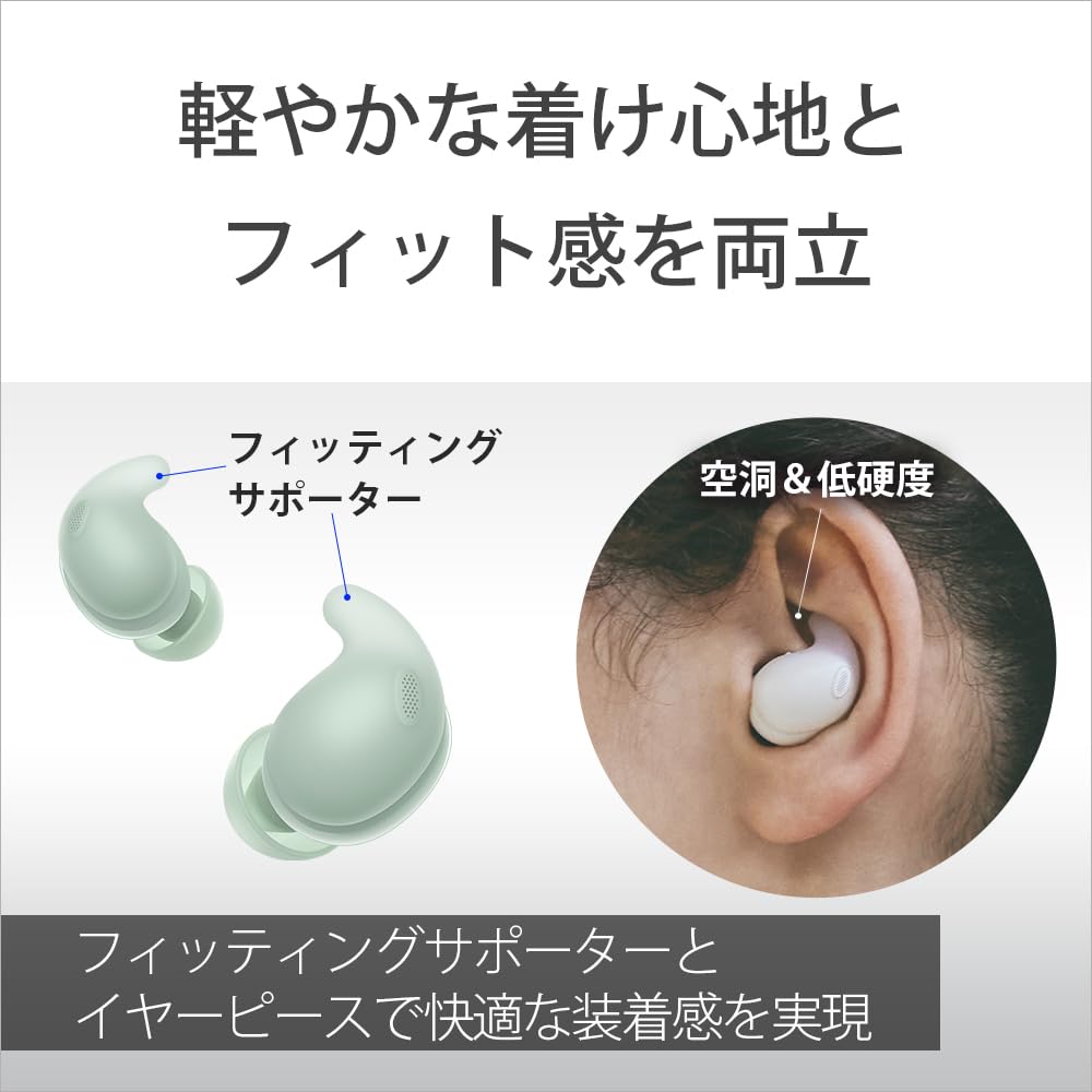 소니 LinkBuds 링크버즈 Fit 그린 WF-LS910N 무선 노이즈캔슬링 이어폰 이미지 4