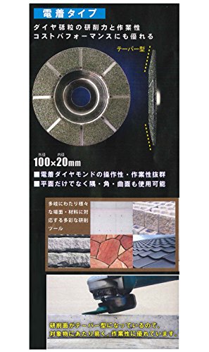 나니와 멀티컵 전착 연마석 FN-8401 100파이 20홀 이미지 2