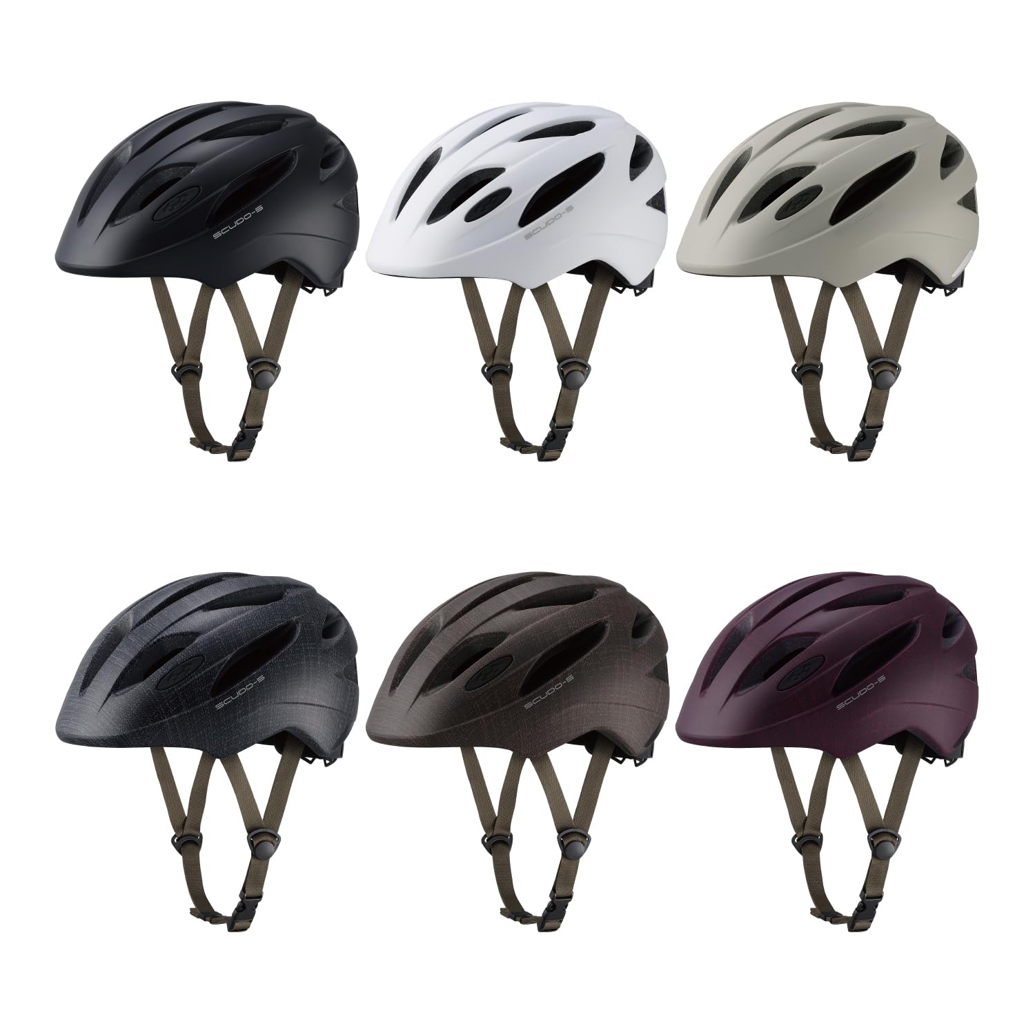 카부토 SCUDO-5 매트 패브릭 브라운 57-59cm 자전거 헬멧 이미지 4