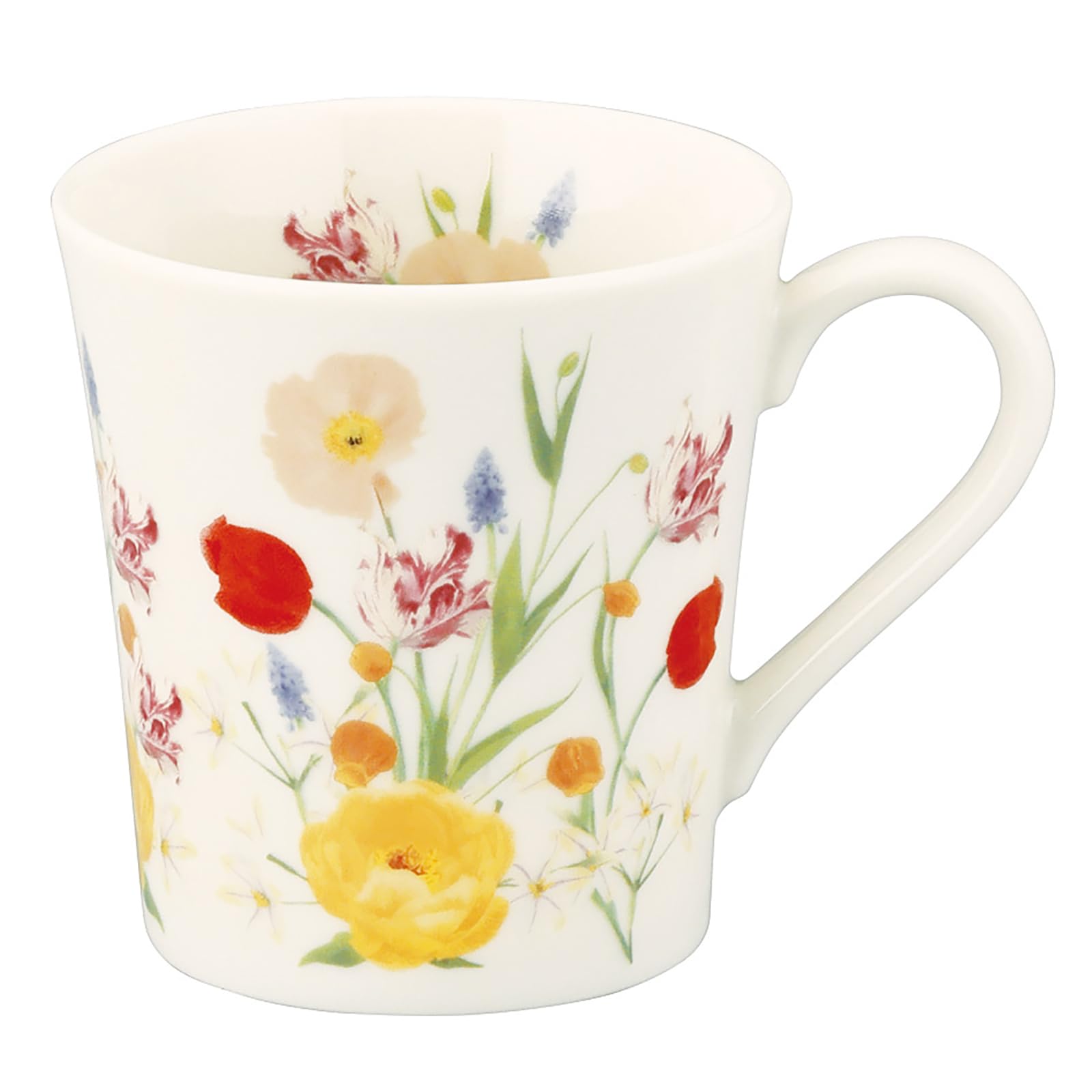 야마카 히비야카단 꽃말 튤립 머그컵 HBK12-11 300ml 옐로우 앤틱 1