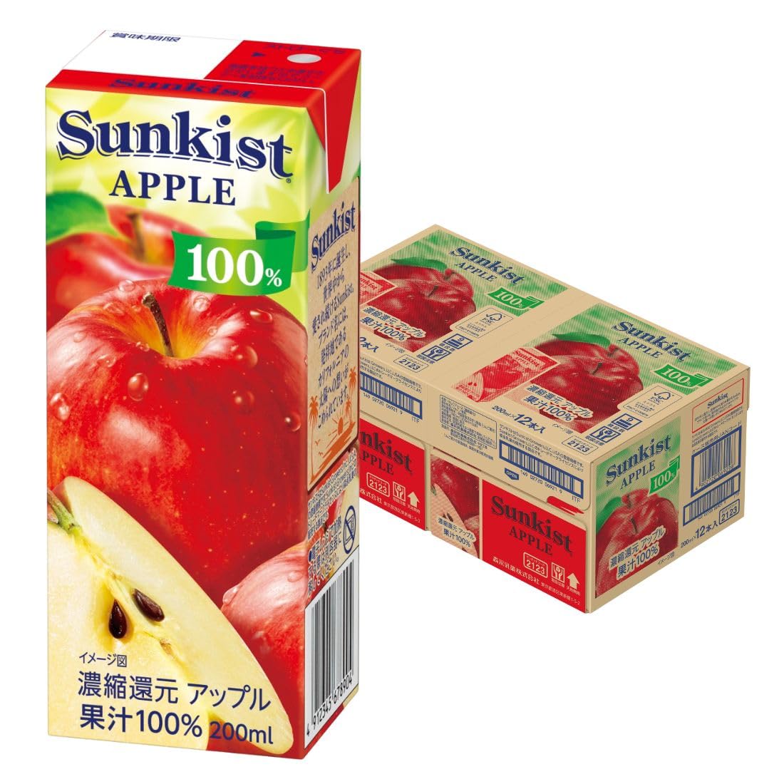 모리나가 썬키스트 사과 주스 200ml 24팩