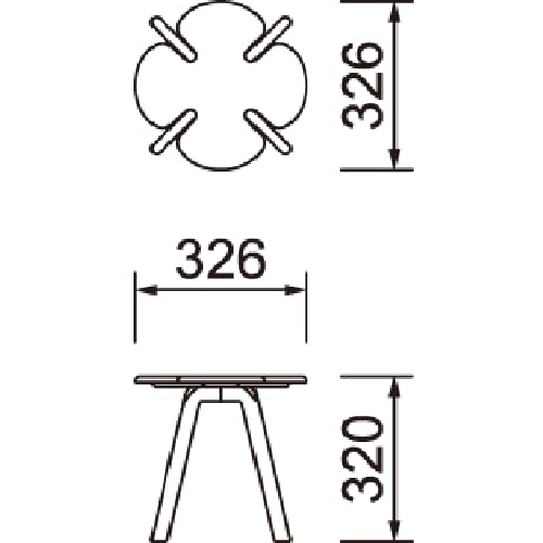 텐도목공 화이트 T-3219MD-WA 스툴 화이트비치 스태킹 이미지 3