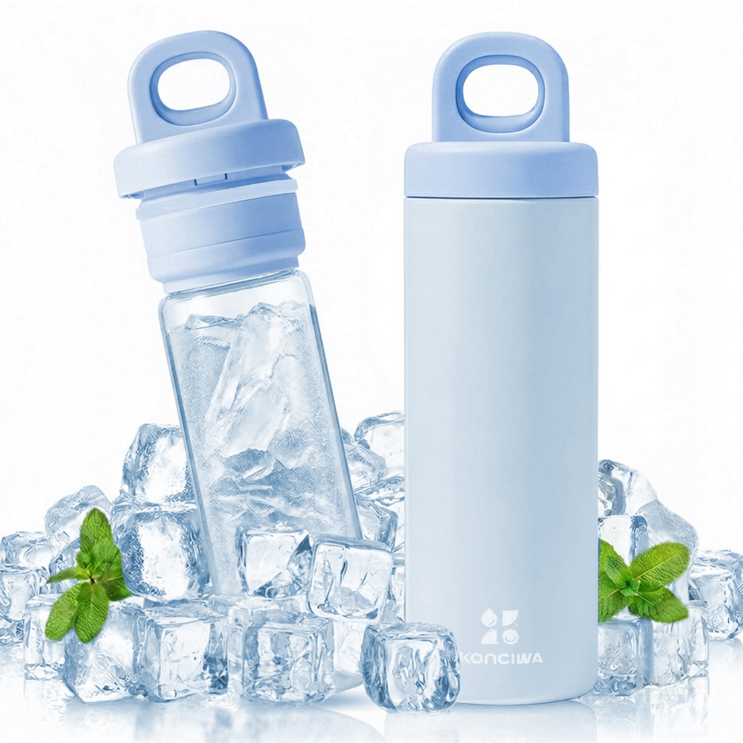 콘치와 Series QUICK 라이트블루 350ml 미니 아이스팩 보틀 진공단열