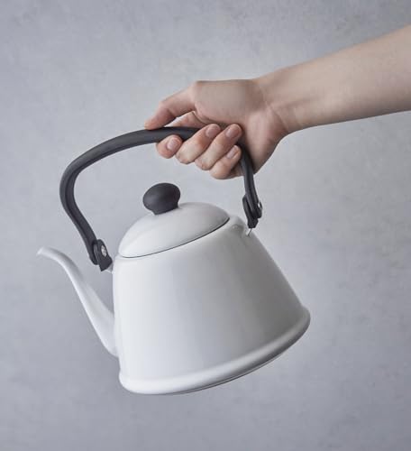 노다호로 화이트 DK-200W 2L 드립케틀 법랑 가스IH겸용 이미지 2