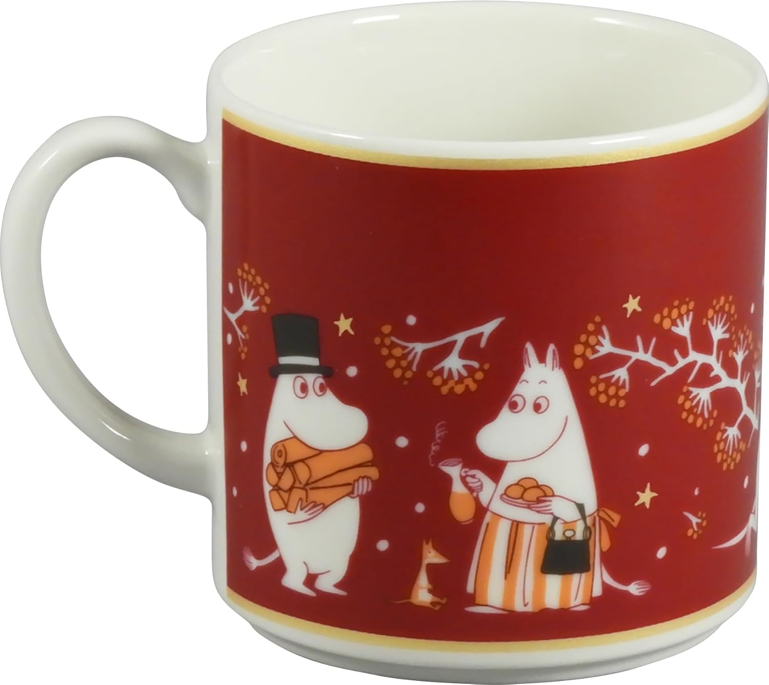 야마카 무민 크리스마스 퍼스트스노우 MM8601-11 350ml 머그컵 도자기 이미지 2