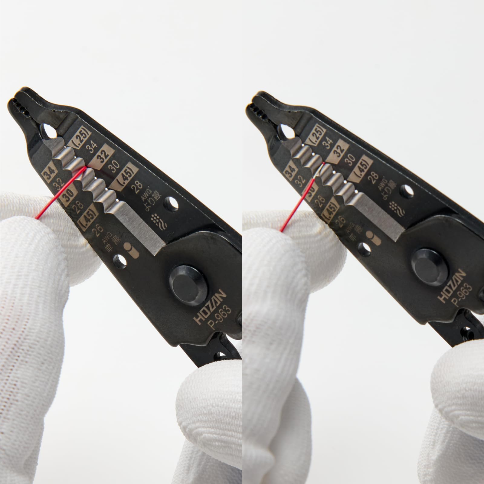 호잔 P-963 와이어 스트리퍼 163mm 극세선용 스토퍼 포함 이미지 2