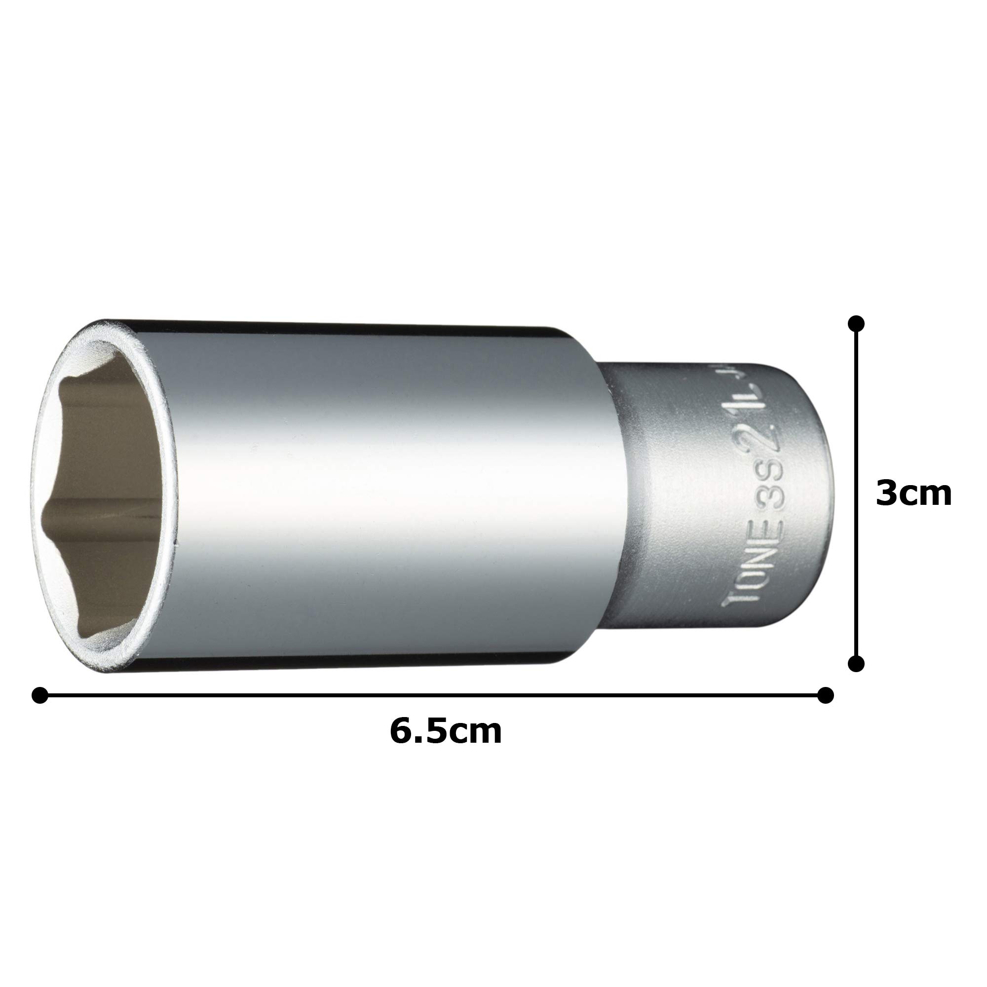 토네 HP3S-21L 6각 딥소켓 9.5mm 21mm 이미지 5
