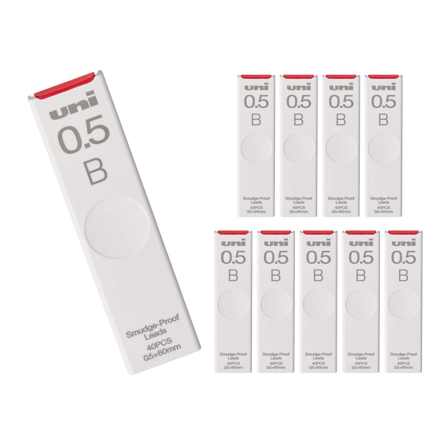 미쓰비시 연필 유니 ULS0540B 0.5mm B 샤프심 화이트 이미지 1