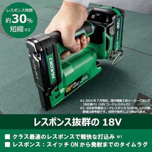 하이코키 N1812DA 18V 12mm 충전 타카 배터리 충전기 케이스 세트 이미지 3
