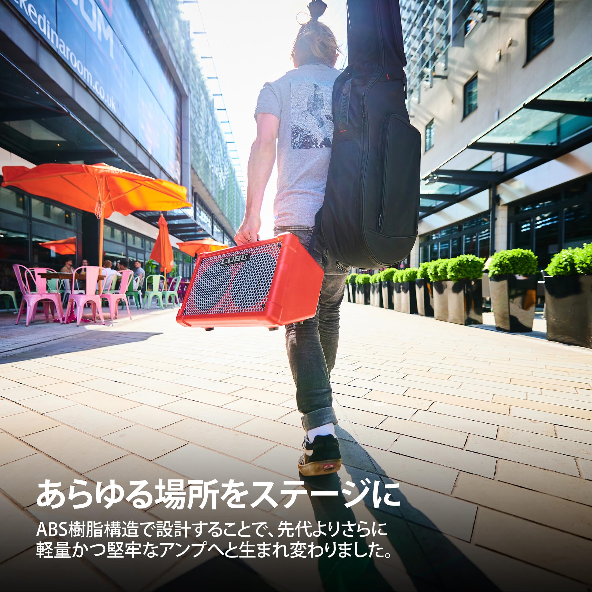 보스 CUBE Street II 레드 CUBE-ST2-R 10W 휴대용 스테레오 앰프 이미지 4