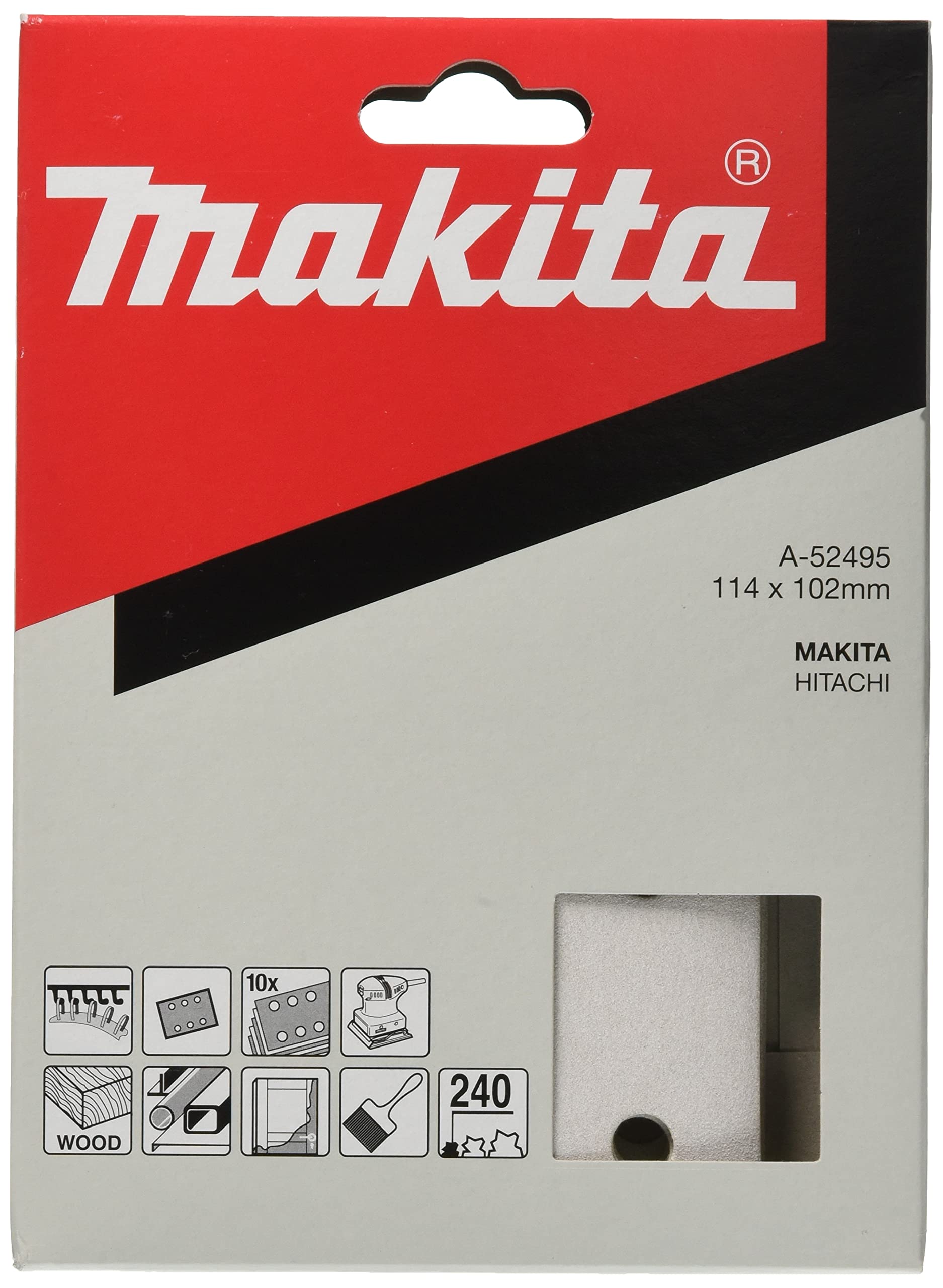 마키타 240방 A-52495 114x102mm 매직 샌딩페이퍼 10매입