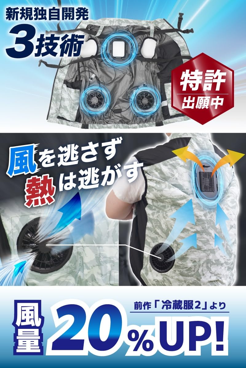 산코 냉장복3 네이비 TKCV24 쿨링 작업복 Free Size 이미지 4