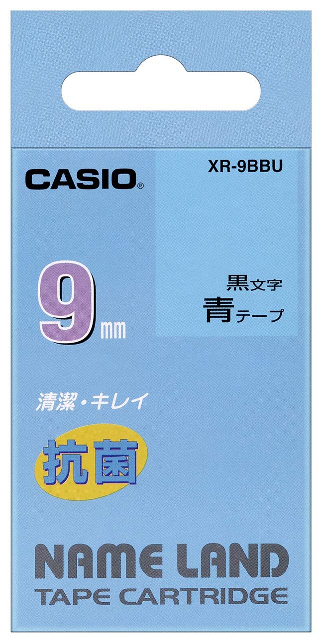 카시오 네임랜드 블루 XR-9BBU 9mm 라벨테이프 블루 이미지 1