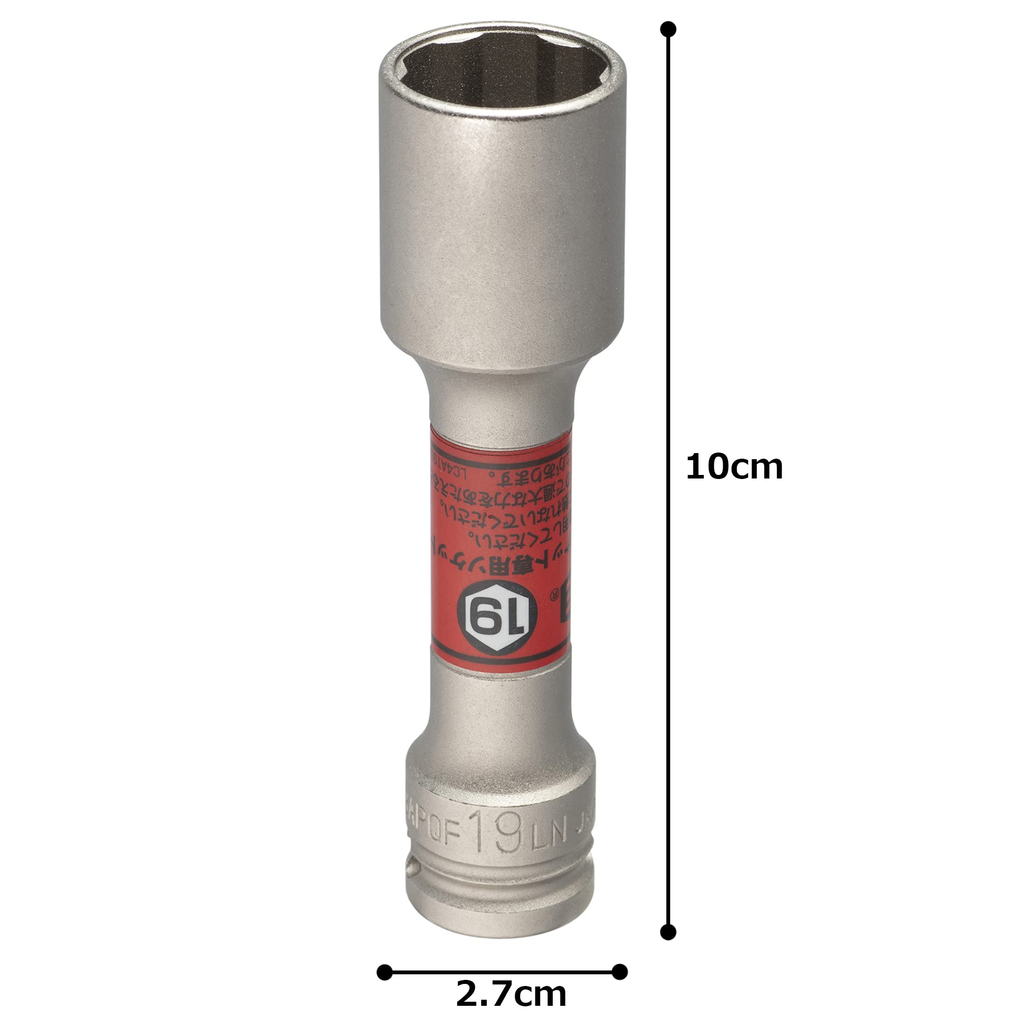 토네 레드 3APQF-19LN 19mm 퀵핏 박형 롱 휠너트 소켓 9.5mm 이미지 6