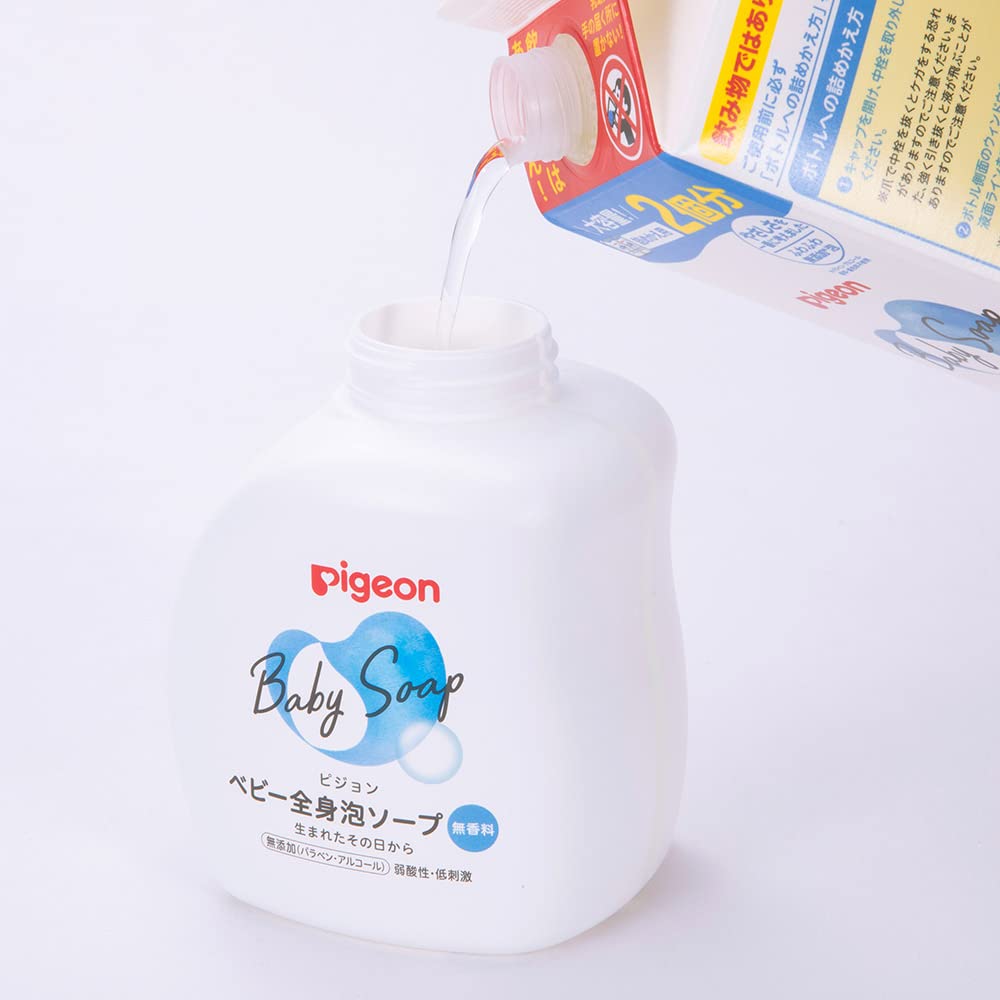 피죤 베이비 전신 거품 비누 무향 리필 800ml 무향 이미지 2
