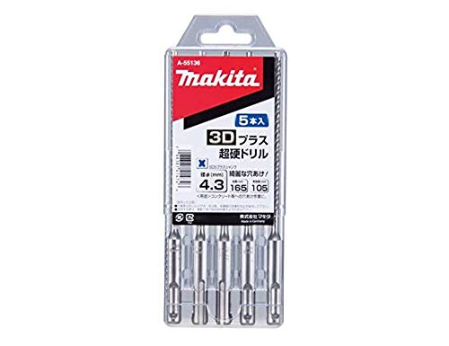 마키타 3D플러스 SDS플러스 초경드릴 A-55114 3.4mm 5입 이미지 2