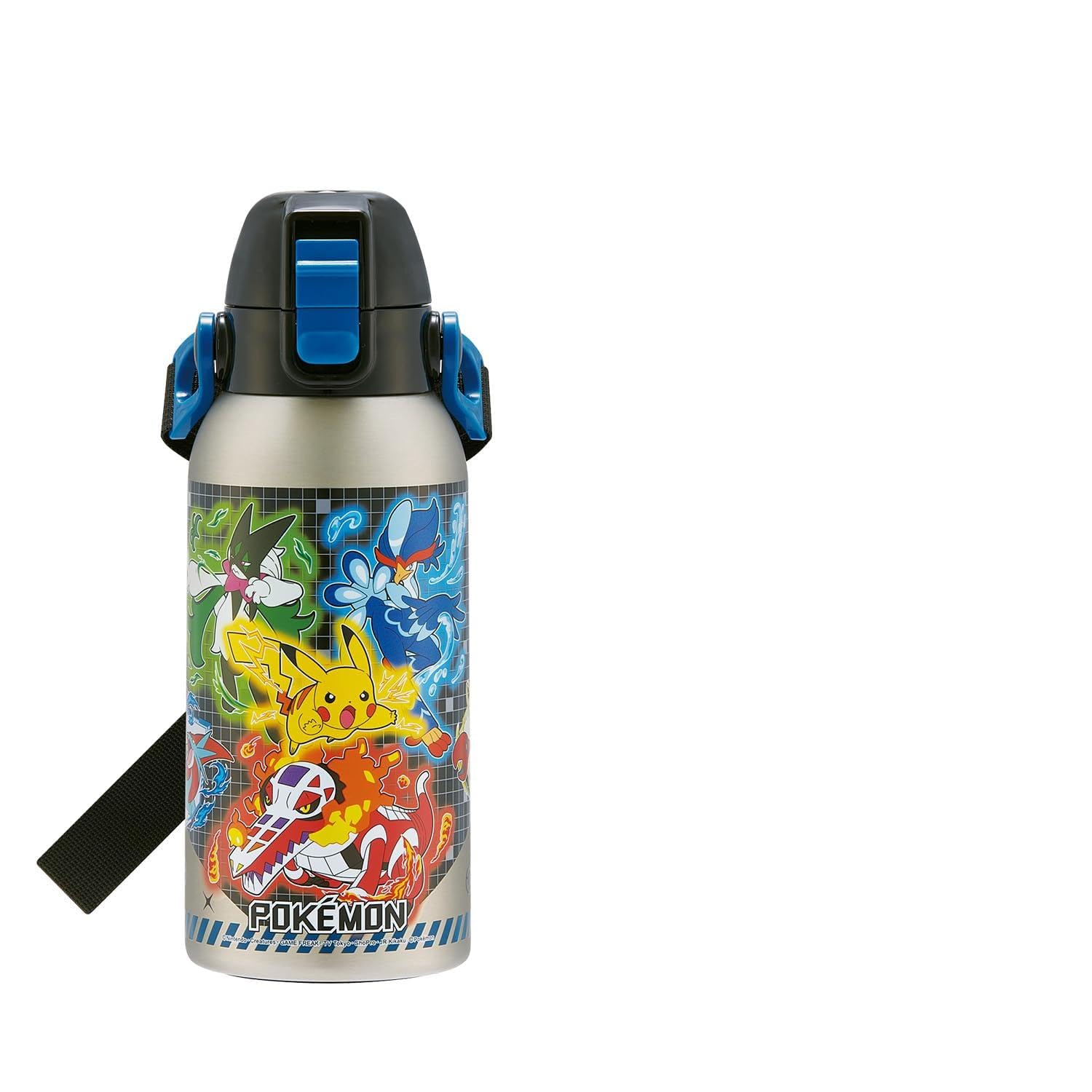 스케이터 직음 600ml 포켓몬 25 어린이용 보냉 스테인리스 물병 경량
