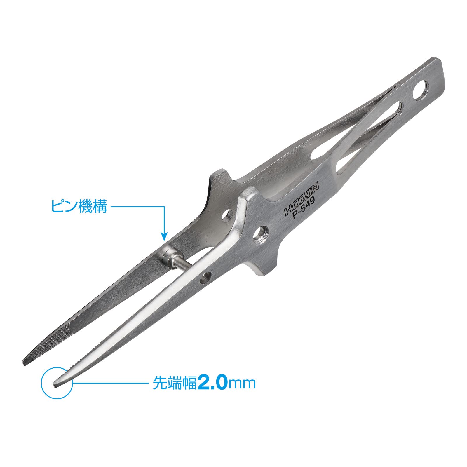 호잔 P-849 135mm 십자형 초강력 정밀 핀셋 핀셋 단품 팁 폭:2.0mm 십자형 이미지 2