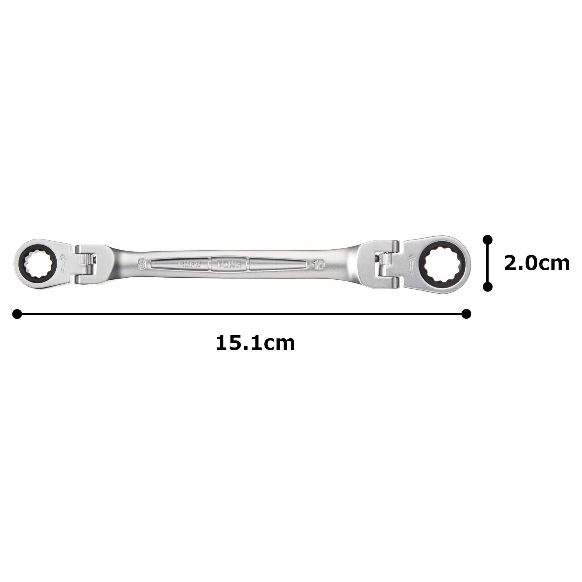토네 HPRMFW-0810 8x10mm 양구 플렉시블 라쳇 렌치 이미지 5