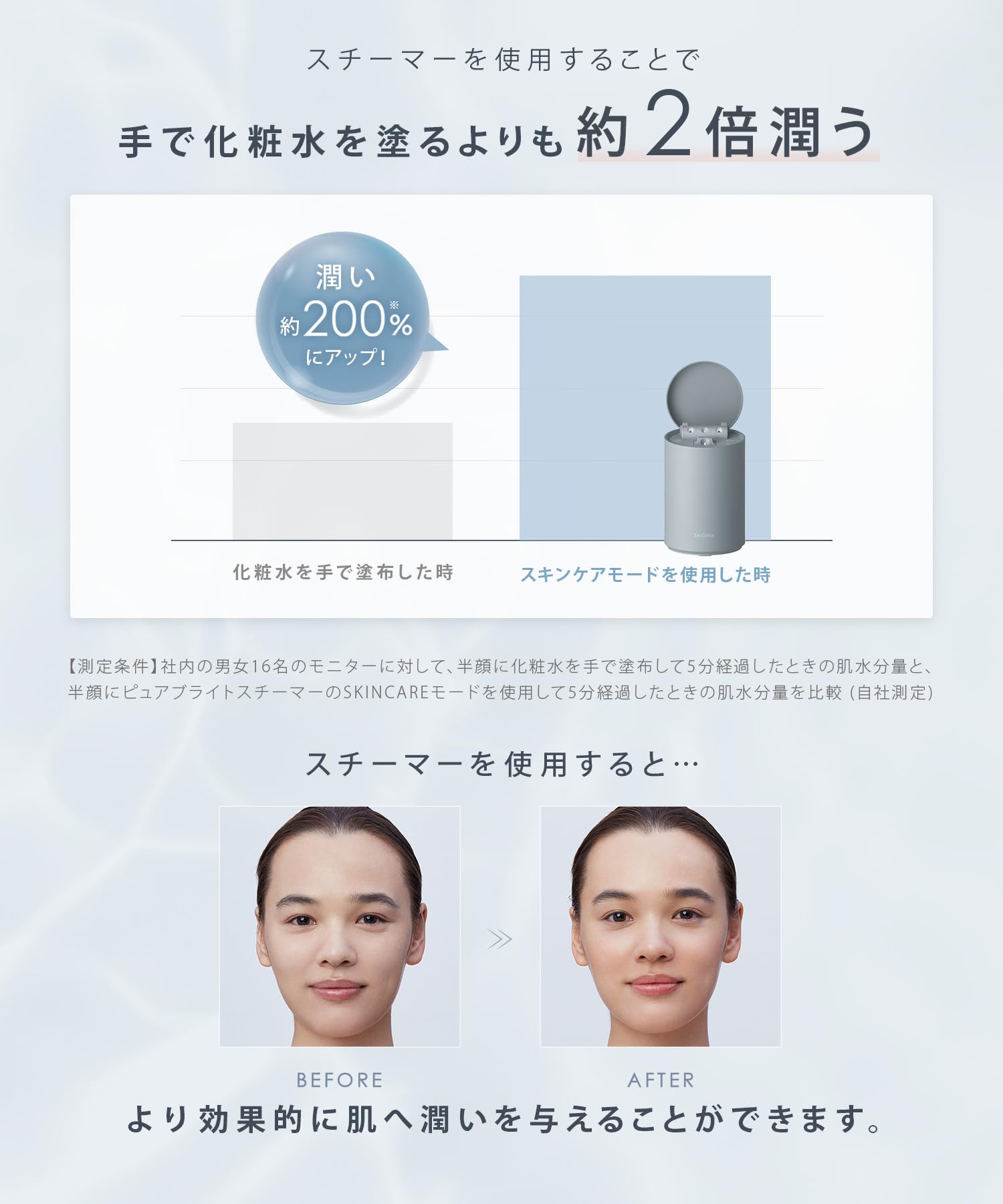 살로니아 퓨어브라이트 페이스 스티머 그레이 SAL22207SL 이미지 7