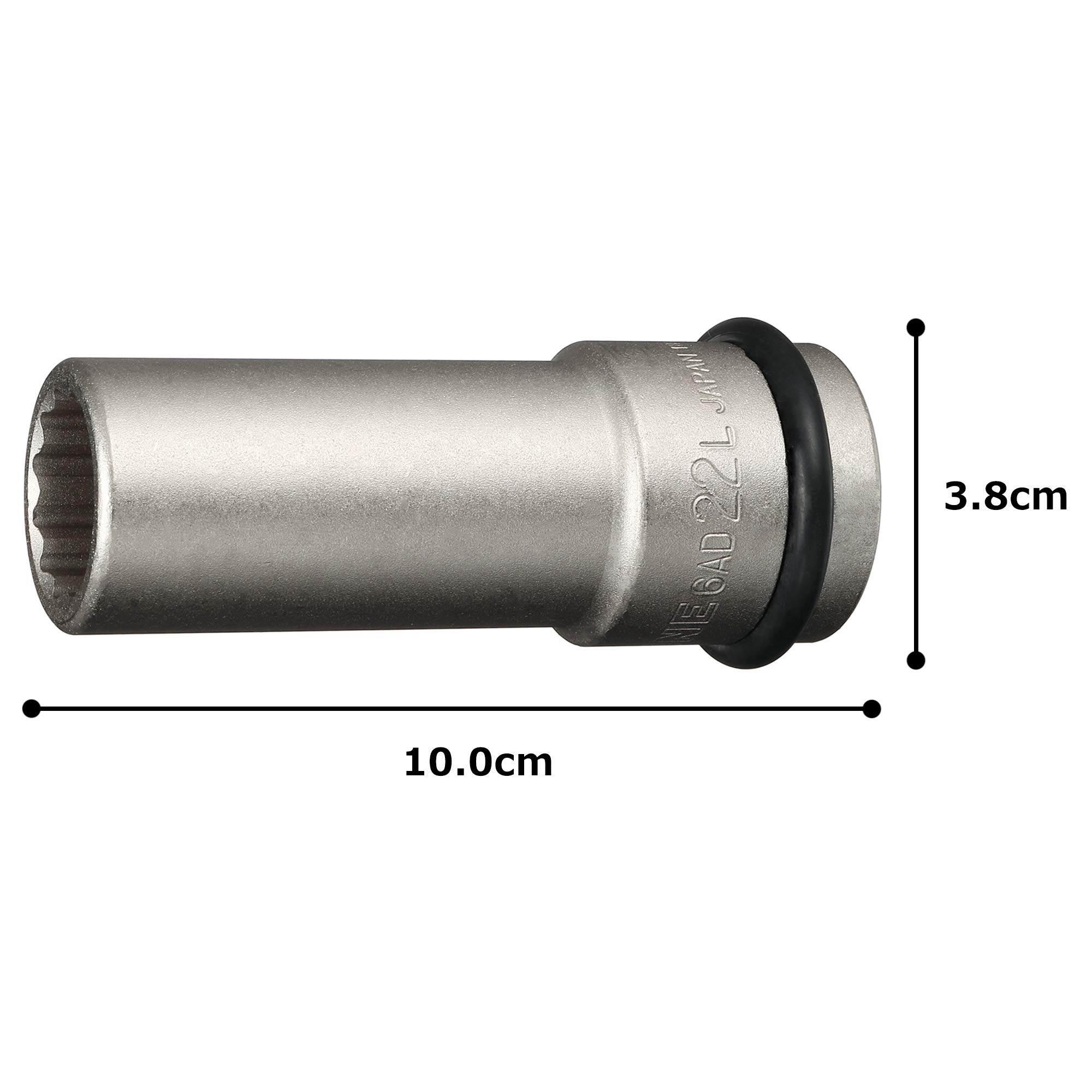 토네 6AD-22L 22mm 19.0mm 임팩트 롱 소켓 이미지 5