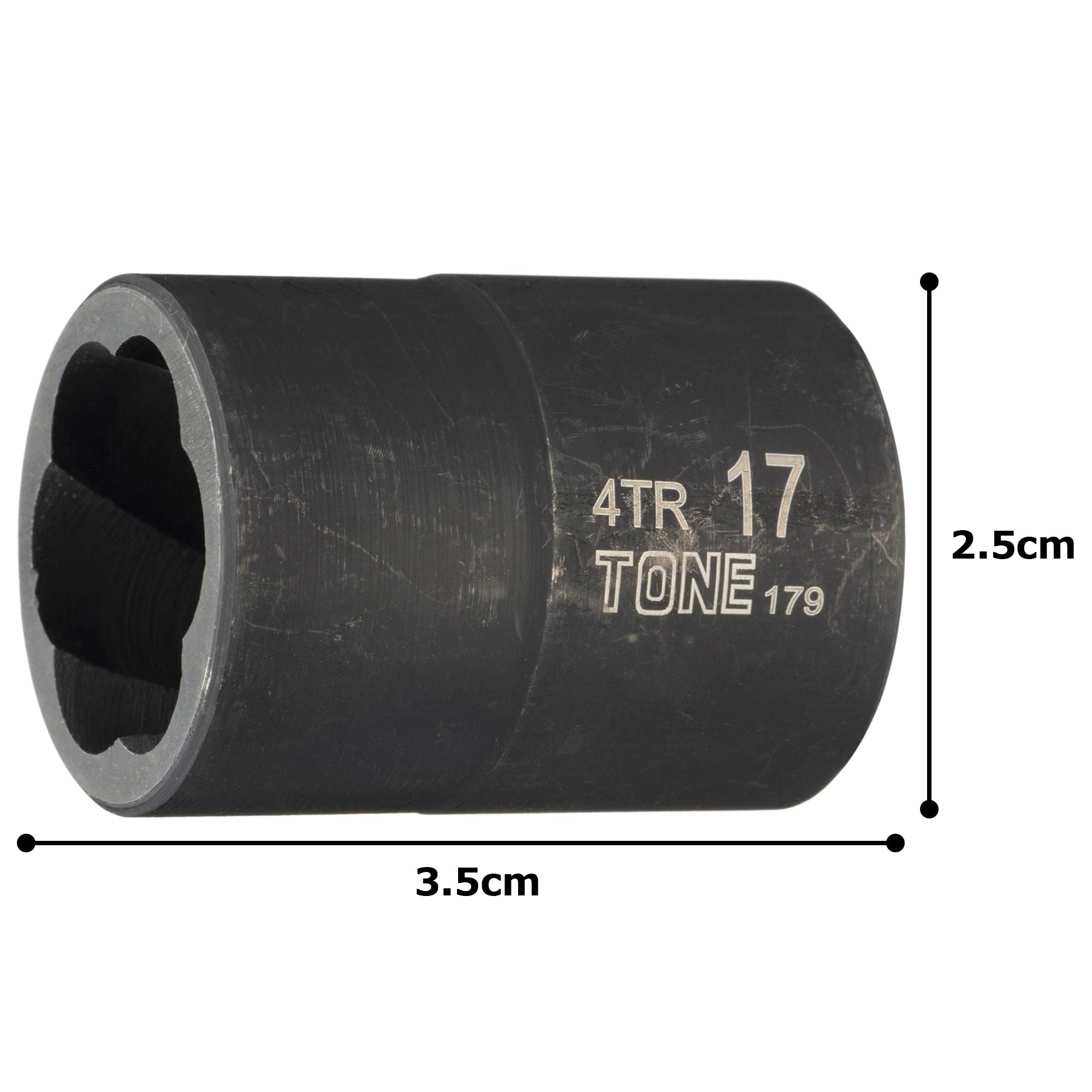 토네 토네이도 소켓 HP4TR-17 17mm 12.7mm 임팩트 소켓 이미지 5