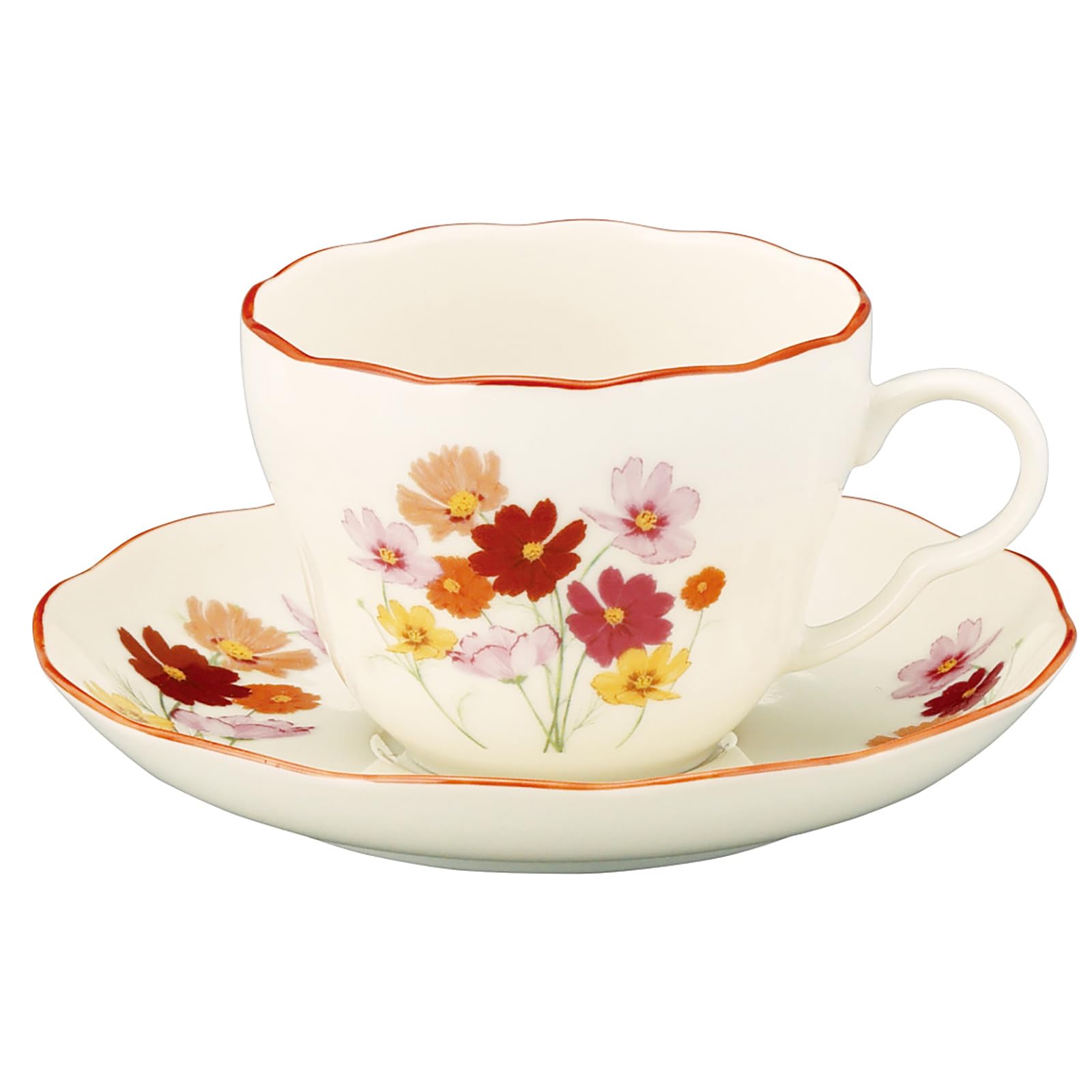 야마카 플로리오그래피 코스모스 HBK14-28 230ml 티컵 소서 핑크 앤틱 1