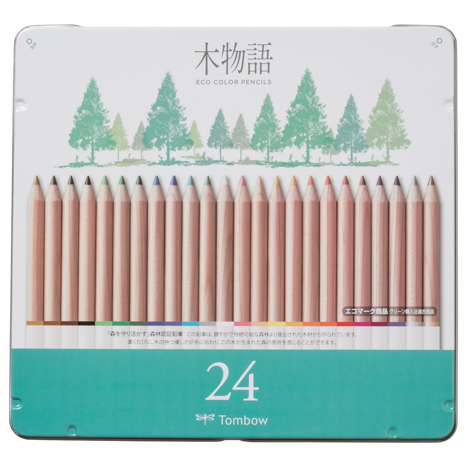 톰보 S목이야기 24색 색연필 CB-RS24C 틴케이스 24색 세트
