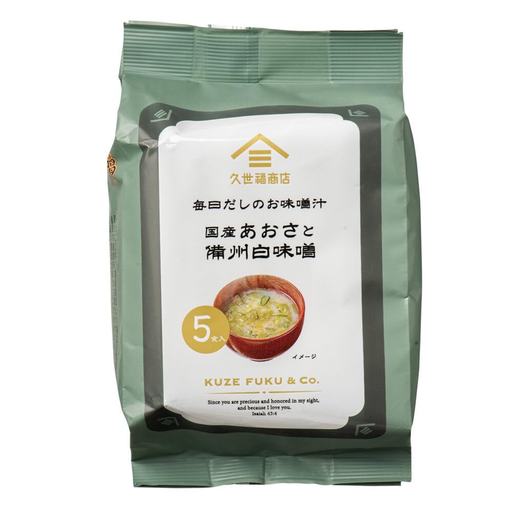 쿠제후쿠상점 매일 다시 된장국 국산 파래 비슈 백된장 5식 Pack of